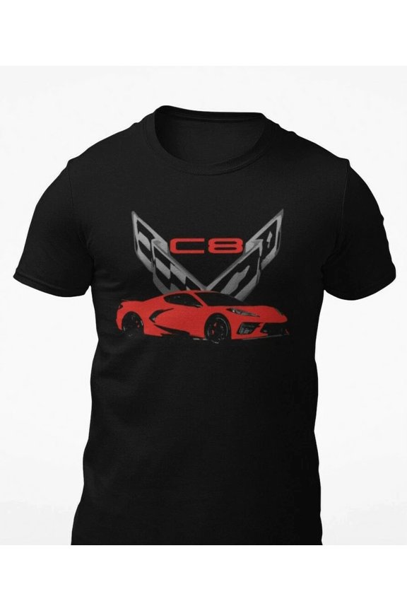 Reprint Rare 2020 Mid Engine Red vette C8 Short-Sleeve Unisex T-Shirt