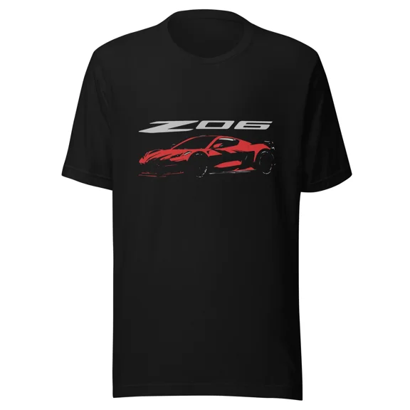 Reprint Rare 2023 2024 vette Z06 C8 Torch Red Silhouette Vette Drivers Unisex t-shirt
