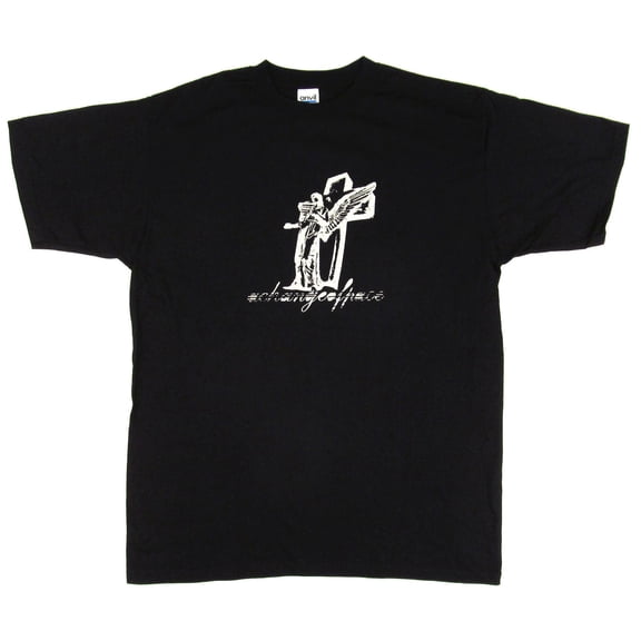 Reprint Rare A CHANGE OF PACE CROSS T-shirt Pop Punk Alt Rock Tee Adult LARGE Black New