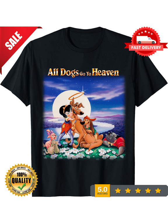All DOGS GO TO HEAVEN Black Unisex T-shirt S-5XL Fast Shipping, NEW INSTOCK-TH80102