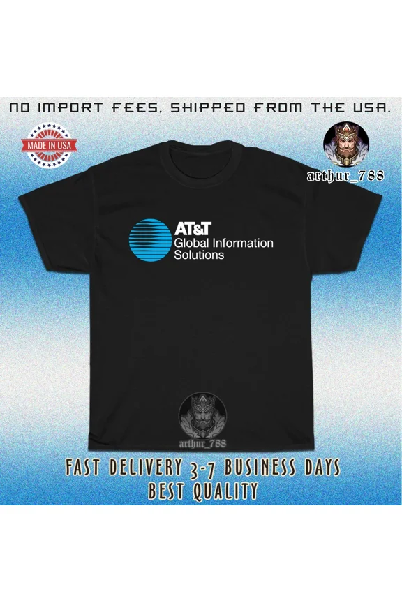 Reprint Rare AT&T Global Information Solutions Men's T-Shirt American Size S-5XL T-Shirt