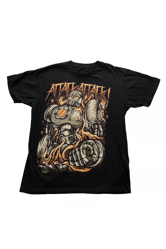 Reprint Rare ATTACK! ATTACK! Metal Band GIFT FOR FAN UNISEX T Shirt Full Size S-5XL TT418