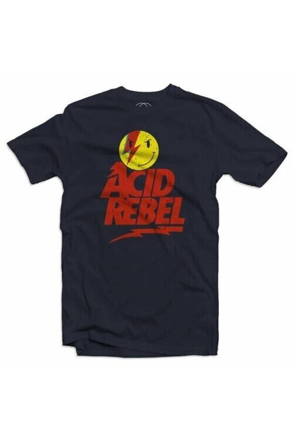 Reprint Rare Acid Rebel House Dance Music Rave DJ Mens Techno T-Shirt