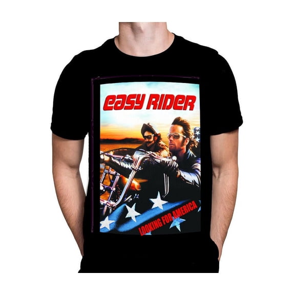 Reprint Rare Action Adventure T-Shirt - EASY RIDER - Black t-shirt Sizes S - 5XL - Biker
