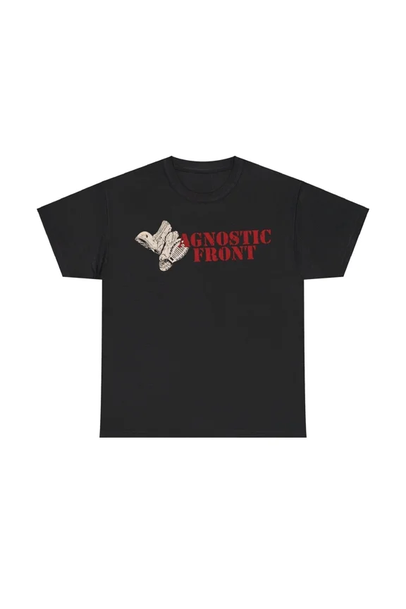 Reprint Rare Agnostic Front Logo Hardcore Music Rock Band T-shirt