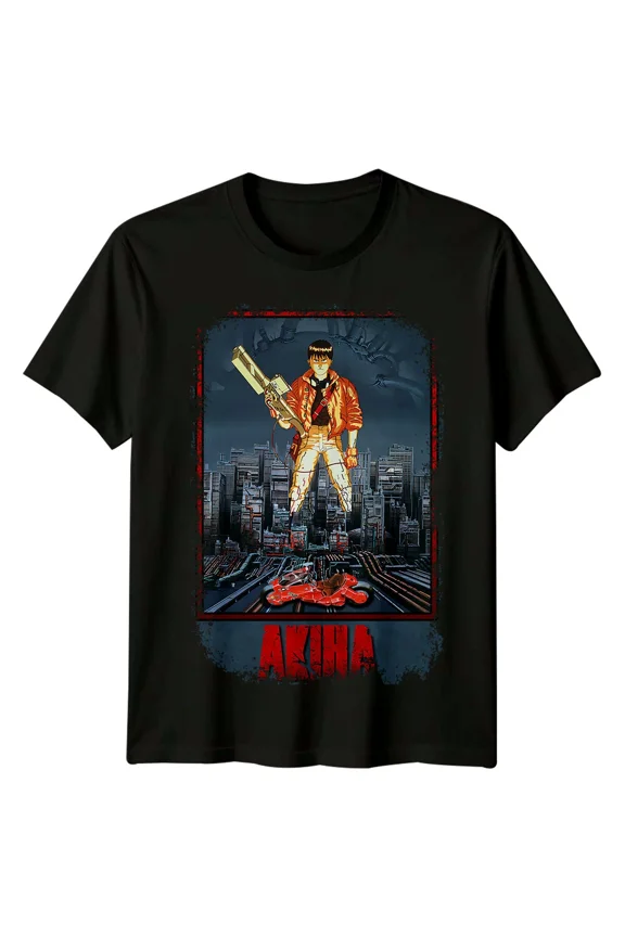 Reprint Rare Akira (1988) Movie Poster Inspired T-Shirt Retro Classic Film Graphic Tee Unisex