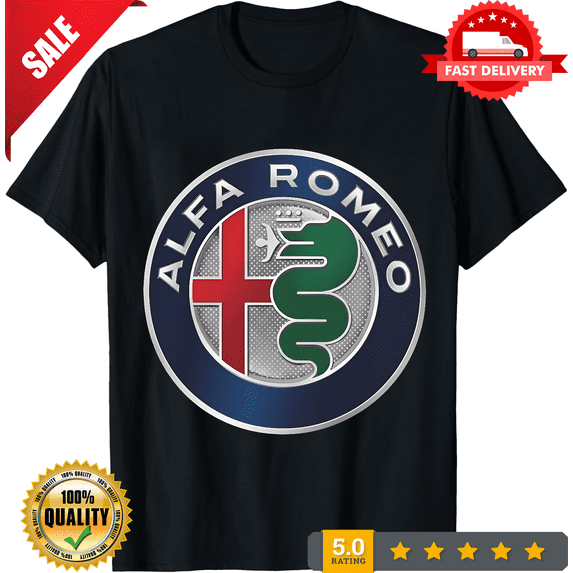 Reprint Rare Alfa Romeo Logo Unisex T-Shirt, NEW INSTOCK-TH77949