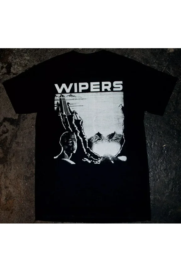 Reprint Rare Alien Boy Wipers Band Black T-Shirt Cotton Full Size Unisex