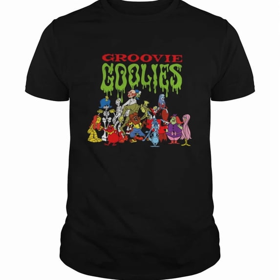 Reprint Rare All Characters In Groovie Goolies black T-shirt short sleeve S-5Xl