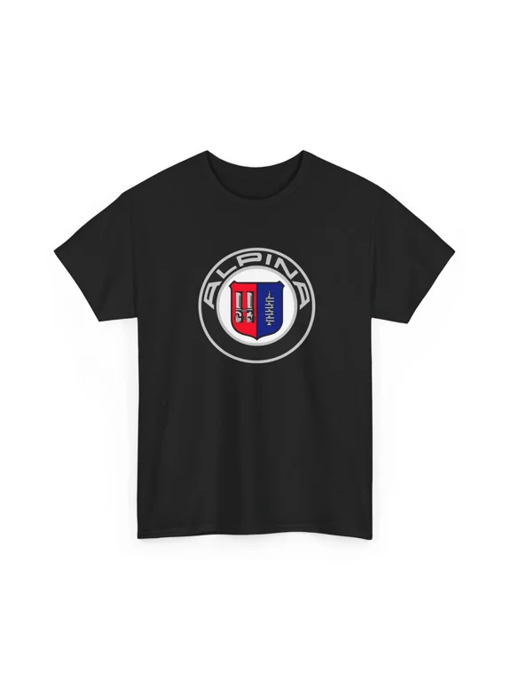 Reprint Rare Alpina Car Unisex Graphic Black Tshirt Cotton Tee Sizes S-3XL Luxury Car Fans