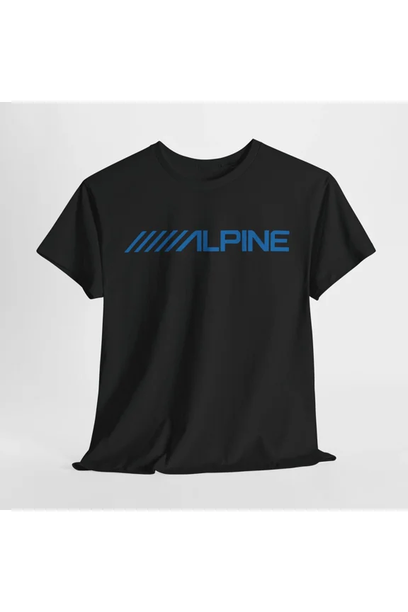 Reprint Rare Alpine Audio Logo T-Shirt Car Sound System Tee S‑5XL