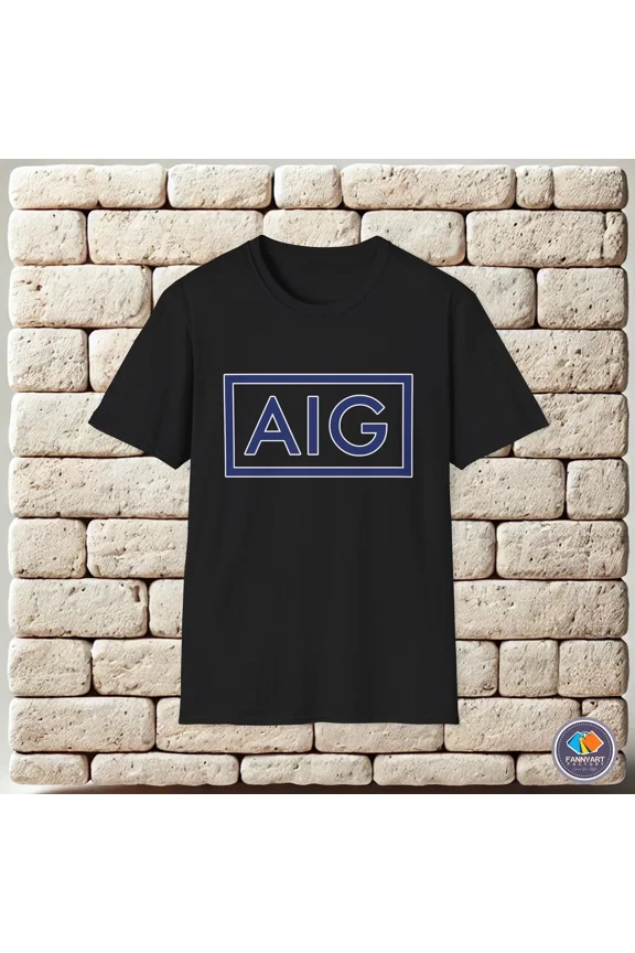 Reprint Rare American International Group AIG Logo Unisex T-Shirt