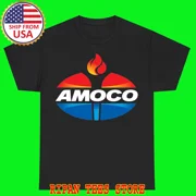 Reprint Rare Amoco Oil Company Black T-Shirt Size S - 5XL