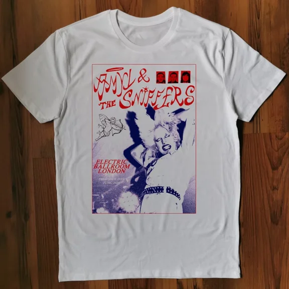 Reprint Rare Amyl and the Sniffers Australian Punk Rock T Shirt Full Size S-5XL