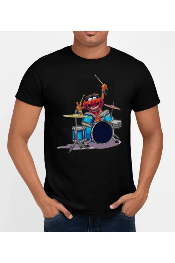Reprint Rare Animal Drummer Muppet T-Shirt Temu Shein Classic Movie Tee Gift Retro