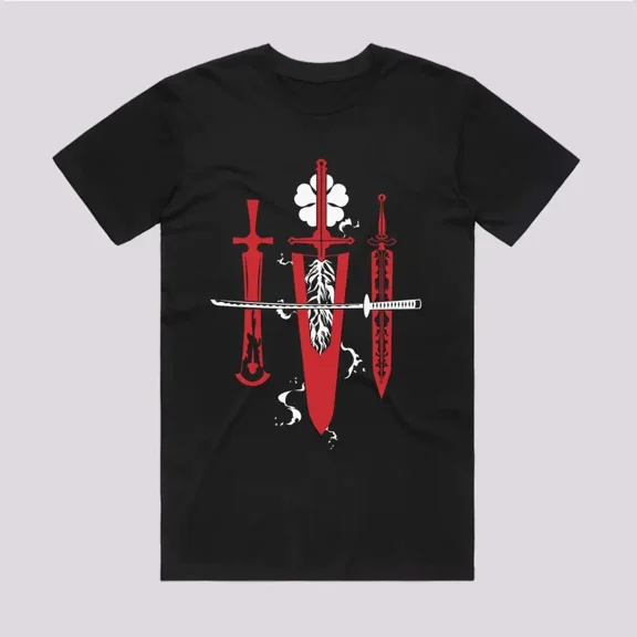 Reprint Rare Anime Asta Demon Swords T Shirt Size S - 5Xl Gift For Friends, Kids