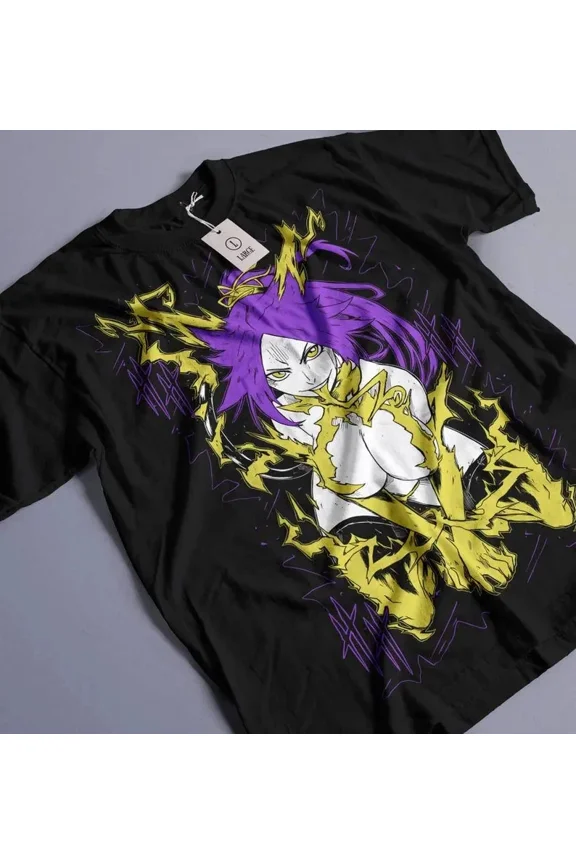 Reprint Rare Anime Bleach Yoruichi Shihouin Waifu T Shirt Size S - 5XL Gift For Friends