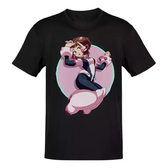 Reprint Rare Anime Boku No Hero Ochaco Uraraka Circulo Menta T-Shirt Size S-5XL