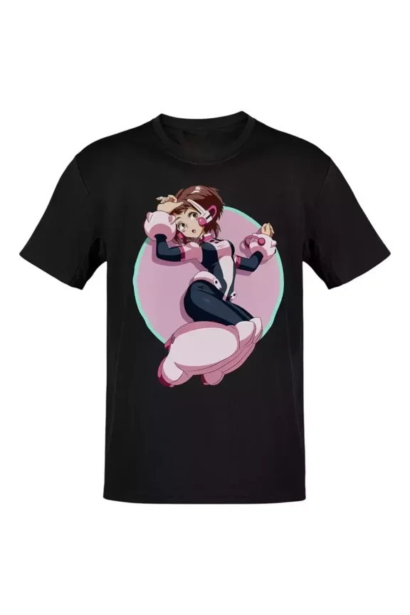 Reprint Rare Anime Boku No Hero Ochaco Uraraka Circulo Menta T-Shirt Size S-5XL