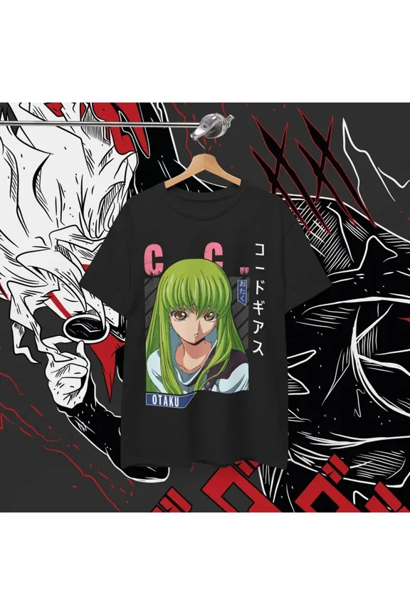 Reprint Rare Anime C.C. Anime T Shirt Size S - 5Xl BLACK Size S - 5XL V2