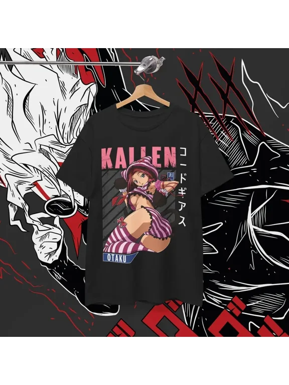 Anime Code Geass Kallen Kozuki Shirt Size S - 5Xl Black Size S - 5XL V1