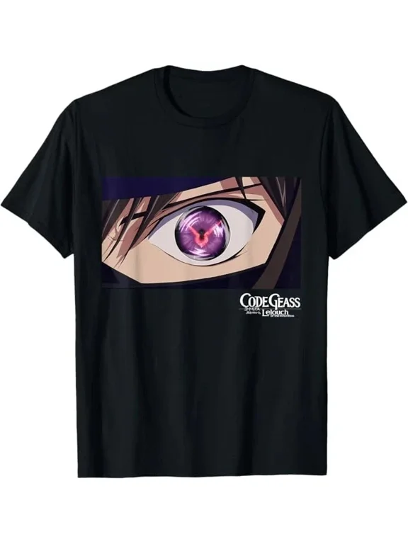 Reprint Rare Anime Code Geass Purple Eye Enigmatic Enthusia Black T Shirt Size S - 5XL