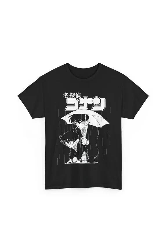 Reprint Rare Anime Detective Conan Anime Tee, 90s Black T Shirt