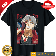 Reprint Rare Anime Devil May Cry Dante Red And White T Shirt Size S - 5Xl Gift For Friends, LIMITED EDITION-TH74076