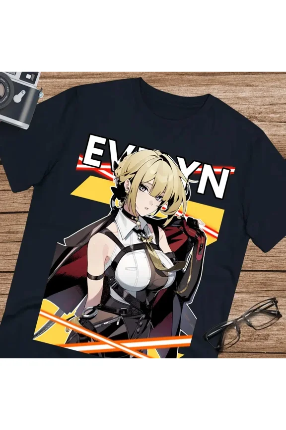 Reprint Rare Anime Evelyn Zenless Zone Zero T Shirt Size S - 5Xl Black Size S - 5XL