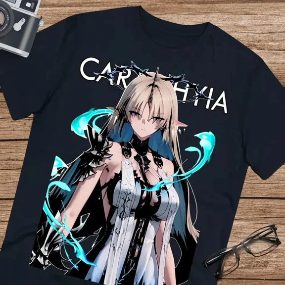 Reprint Rare Anime Fleurdelys Wuthering Waves T Shirt Size S - 5Xl Black Size S - 5XL