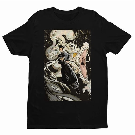 Reprint Rare Anime Geto JJK B&W Monster Black T Shirt Size S - 5XL
