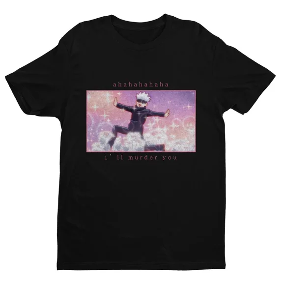 Reprint Rare Anime Gojo Satoru Shirt, Jujutsu Kaisen Black T Shirt Size S - 5XL Anime Gift