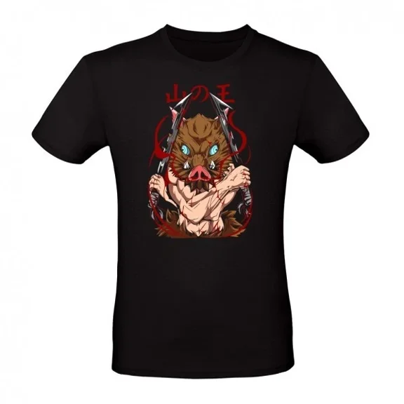 Reprint Rare Anime Inosuke Hashibira King Of The Mountai T-Shirt Size S-5XL, Gift For Friends