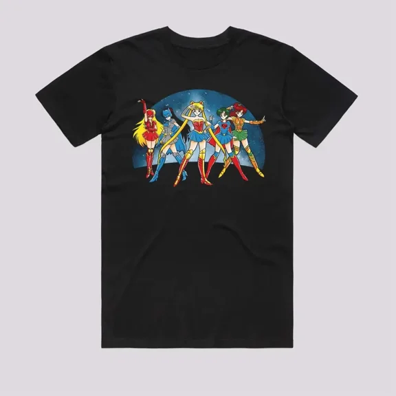 Reprint Rare Anime Justice Moon T-Shirt Size S-5XL, Gift For Friends, For Kids