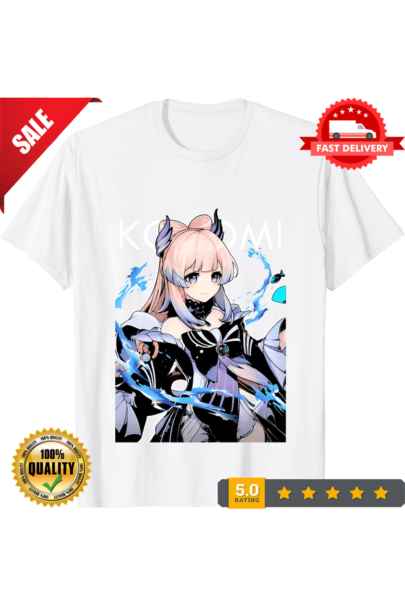 Reprint Rare Anime Kokomi Genshin Impact T Shirt Size S - 5Xl Black Size S - 5XL, ULTRA LIMITED-TH75408