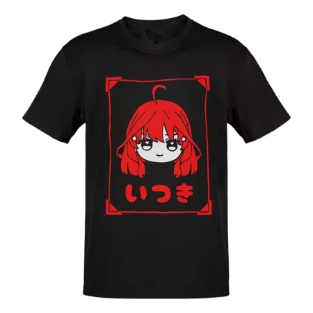 Reprint Rare Anime Las Quintillizas Itsuki Nakano Chibi Panel Rojo T-Shirt Size S - 5XL