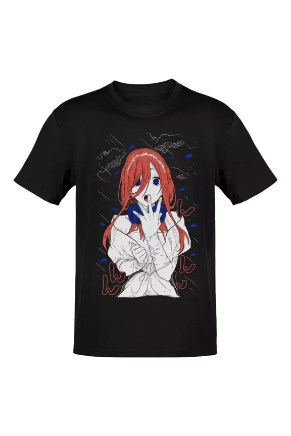 Reprint Rare Anime Las Quintillizas Miku Nakano Petalos Azules T-Shirt Size S - 5XL