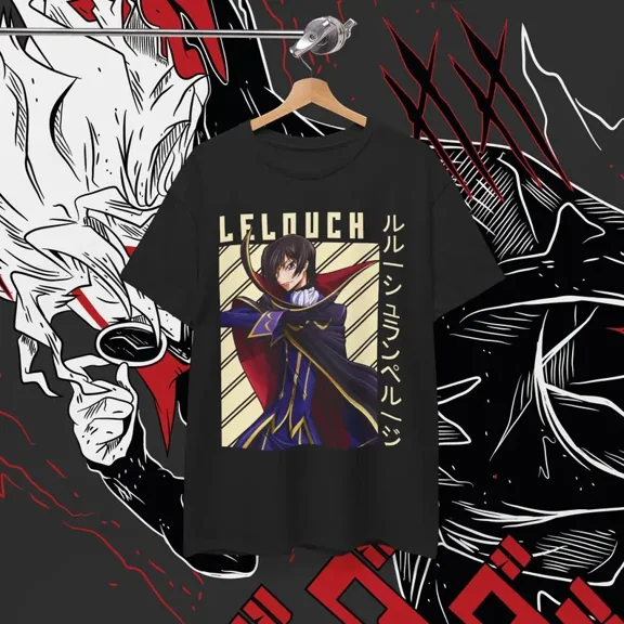 Anime Lelouch Lamperouge T Shirt Size S - 5Xl Black Size S - 5XL