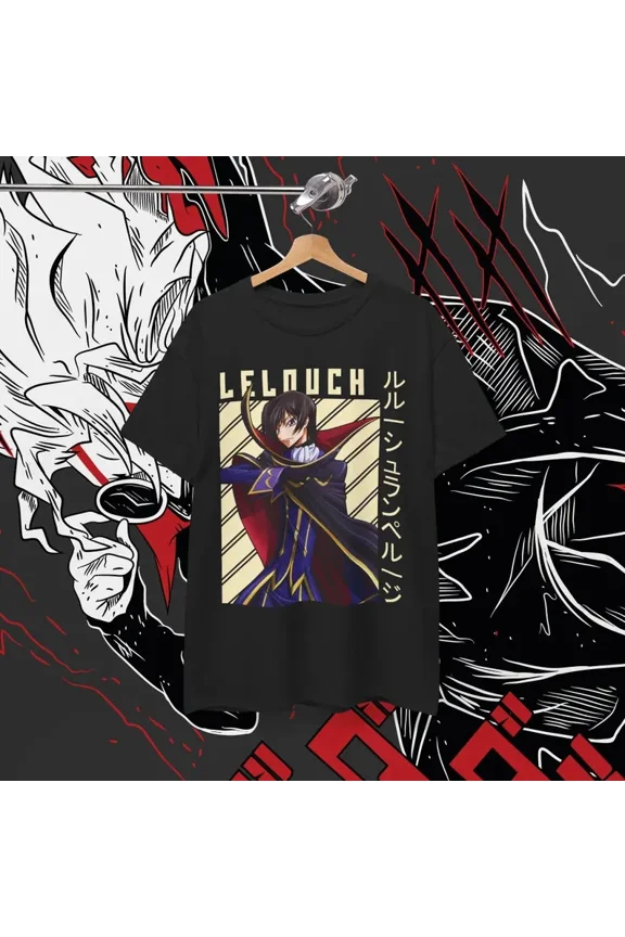 Anime Lelouch Lamperouge T Shirt Size S - 5Xl Black Size S - 5XL