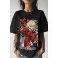 thumbnail image 1 of Reprint Rare Anime Lycoris Recoil Chisato Kurumi Black T Shirt Size S - 5XL, 1 of 2
