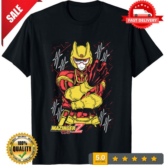 Reprint Rare Anime MAZINGER Z RARE Black T Shirt Size S - 5XL, NEW TRENDING ITEM-TH71324