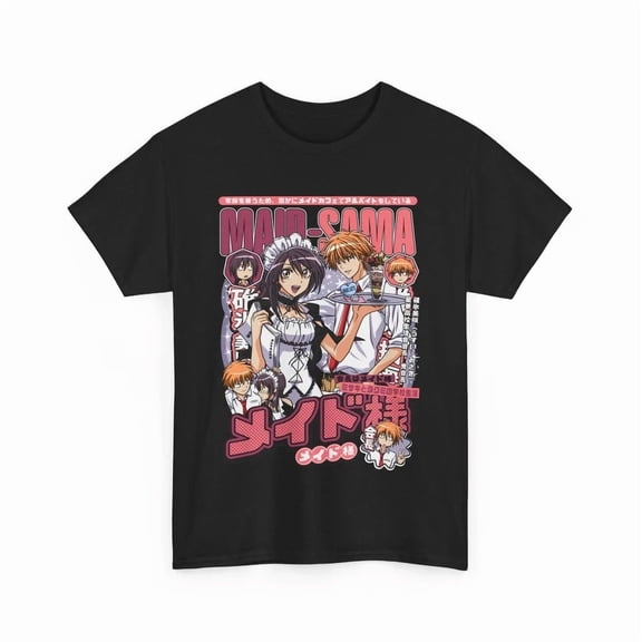 Maid Sama T-Shirt, Anime Graphic Tee, Japanese Animation Top Shirt Black S-5XL