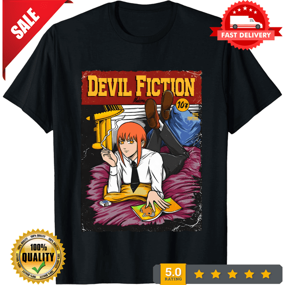 Reprint Rare Anime Makima Fiction T-Shirt Size S-5XL, Gift For Friends, For Kids, ULTRA LIMITED-TH76247