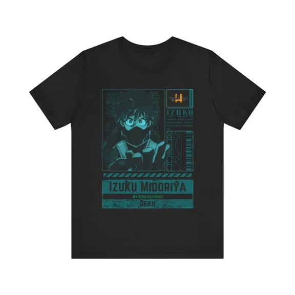 Reprint Rare Anime My Hero Academia Deku T Shirt Size S - 5Xl BLACK Size S - 5XL