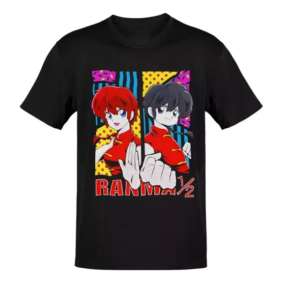 Reprint Rare Anime Ranma 1/2 Ranma Red Letters T-Shirt Size S-5XL, Gift For Friends