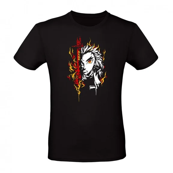 Reprint Rare Anime Rengoku Kyojuro T Shirt Size S - 5Xl Gift For Friends
