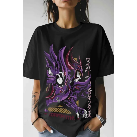 Reprint Rare Anime Saint Seiya Knights Of The Zodiac Hyoga Ikki Shun Black T Shirt
