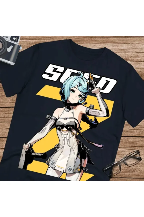 Reprint Rare Anime Seed Zenless Zone Zero T Shirt Size S - 5Xl Black Size S - 5XL