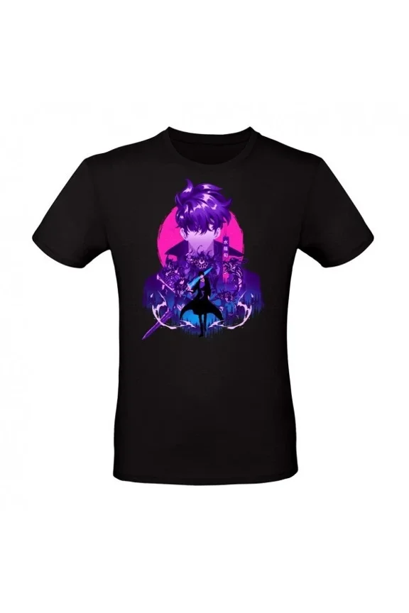 Reprint Rare Anime Solo Leveling Sung Jin-Woo T-Shirt Size S-5XL, Gift For Friends