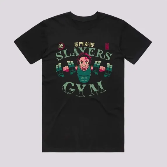 Reprint Rare Anime Tanjiro Slayers Gym T-Shirt Size S-5XL, Gift For Friends, For Kids